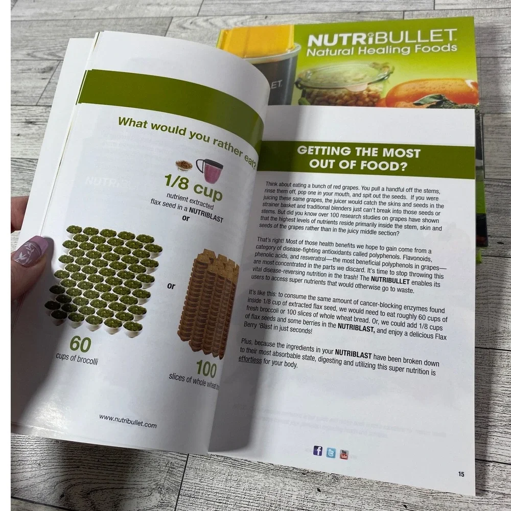 Nutribullet Bundle‎ - Natural Healing Foods and User Guide Recipe Book Set